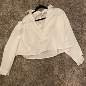 Clad and cloth cropped business shirt